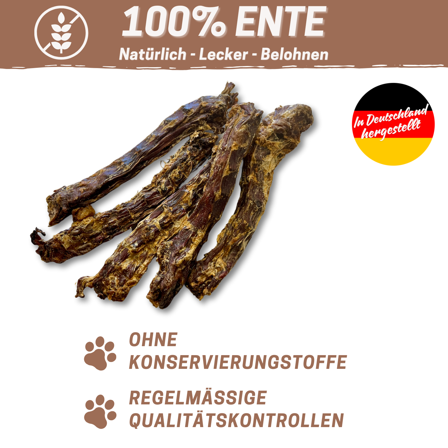 Entenhälse 1kg - Der Premium Hunde-Kausnack 100% NATUR