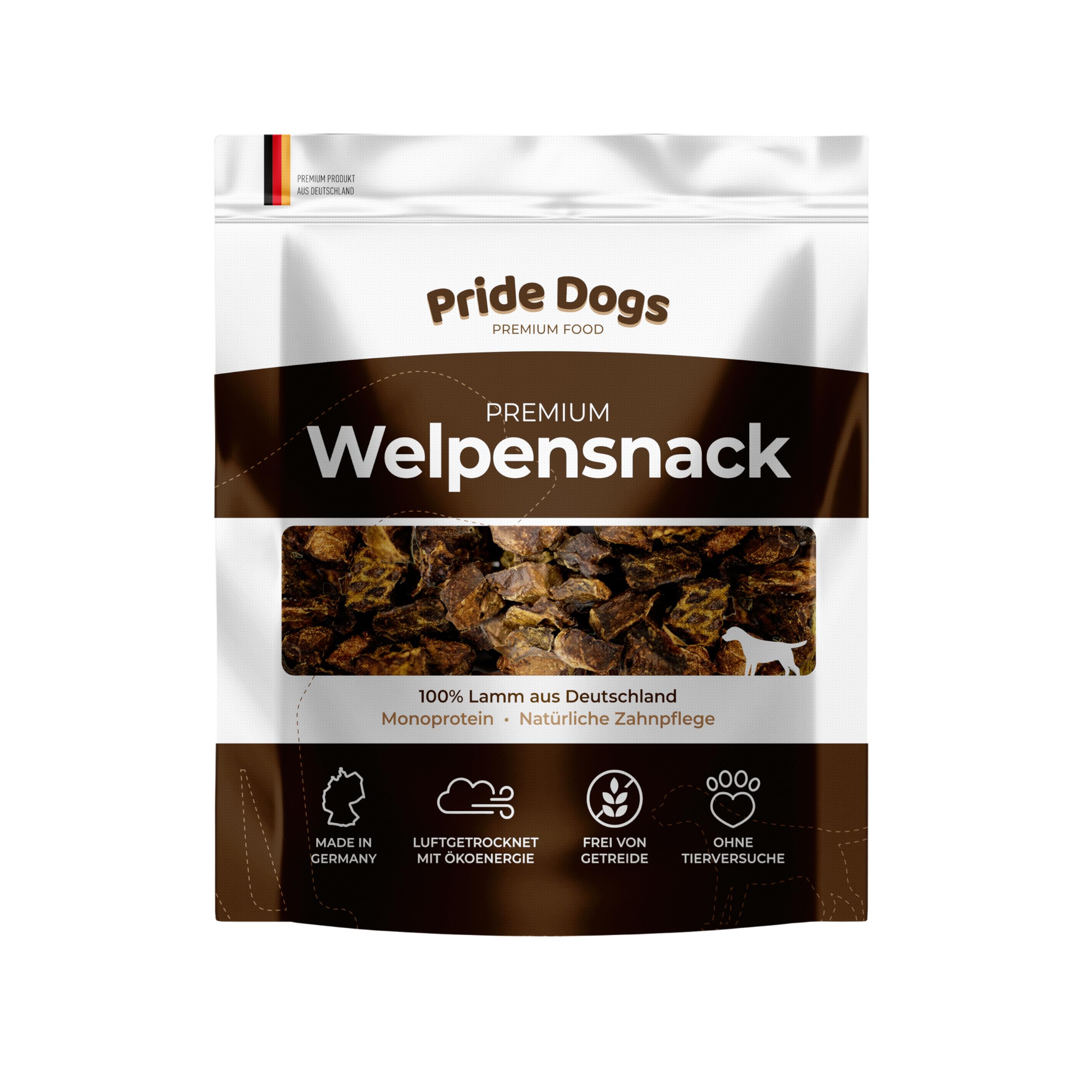PrideDogs Welpensticks - natürlicher Kauknochen für kleine Hunde und Welpen - 100% Rindfleisch aus Deutscher Herstellung - getreidefreies Leckerli - natürliche Zahnpflege