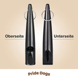 PrideDogs Hundepfeife mit Pfeifenband - Perfekt für Hundeerziehung - Hochfrequenz - SCHWARZ
