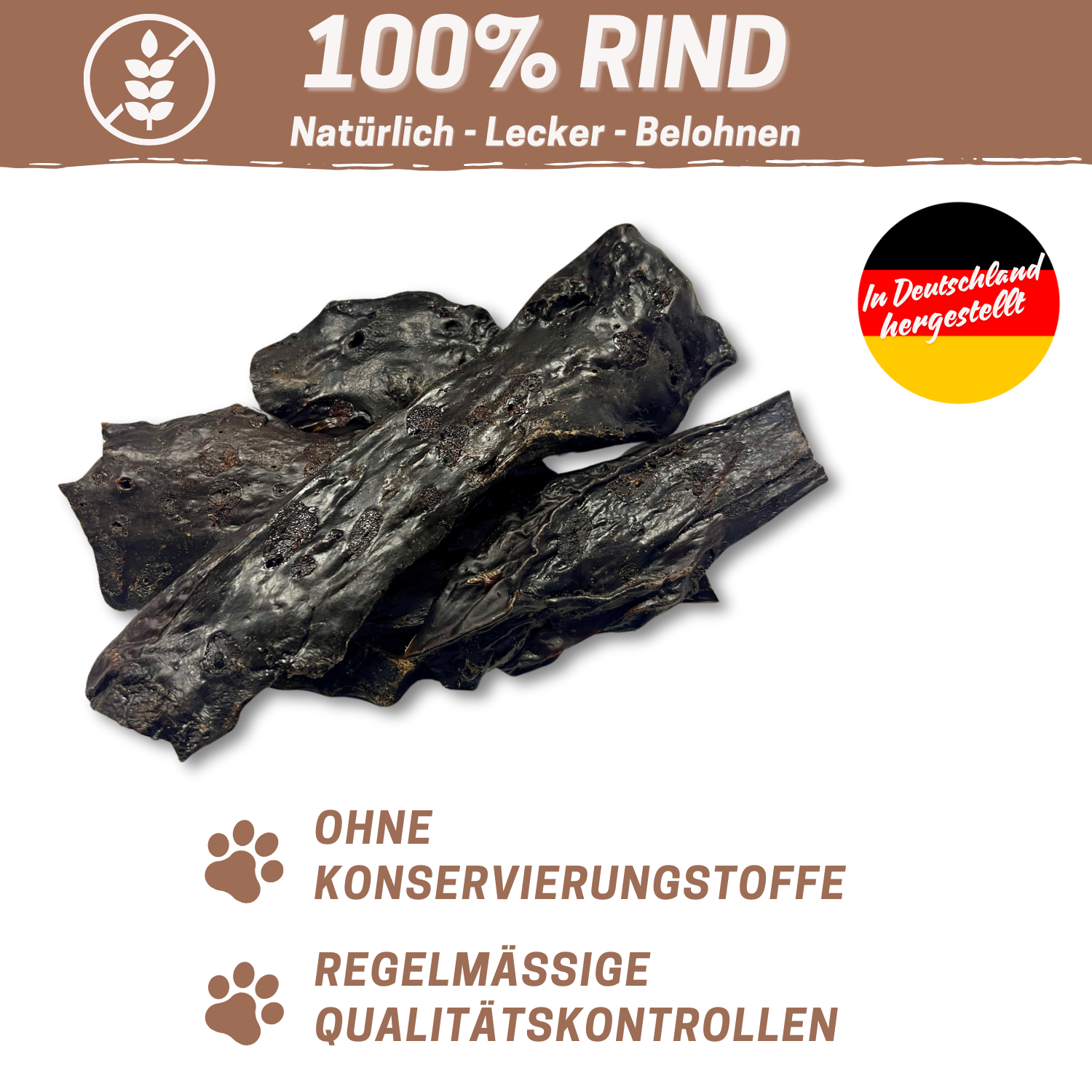 Rinderleber der Premium Kausnack für Hunde von PrideDogs | 100% Rind aus Deutscher Herstellung