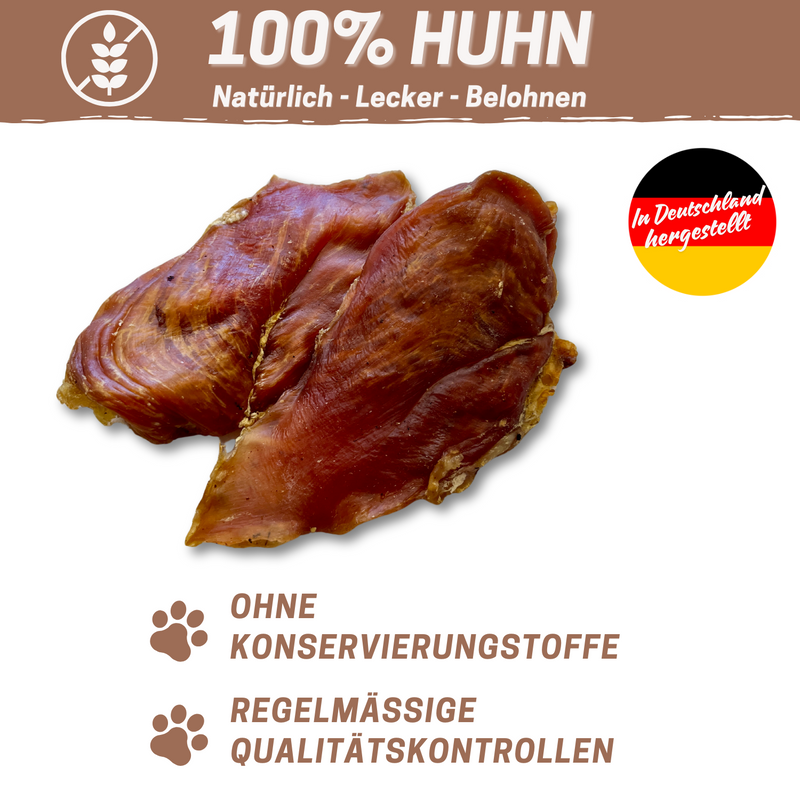 Hähnchenbrustfilet 1kg - Premium Kausnack - Zahnpflege - 100% Geflügel - Deutsche Herstellung - Getreidefrei