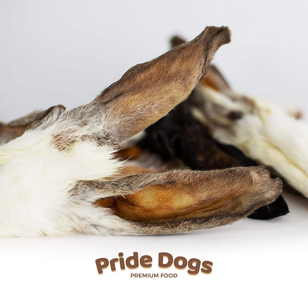 Kaninchenohren mit Fell der Premium Kausnack für Ihren Hund | 100% Deutsche Herstellung | im geruchsarmen Beutel